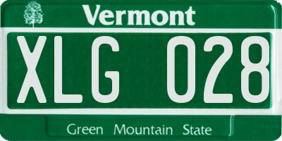 VT license plate XLG028