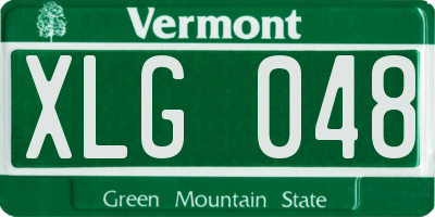 VT license plate XLG048