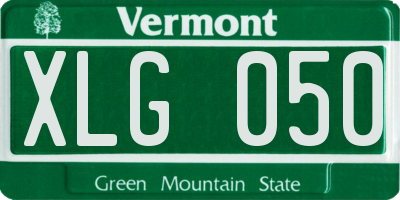 VT license plate XLG050
