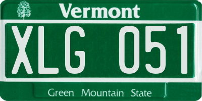 VT license plate XLG051