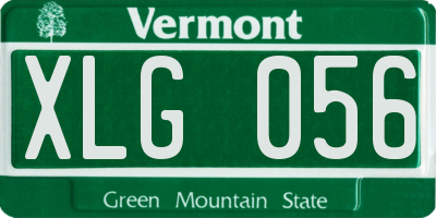 VT license plate XLG056