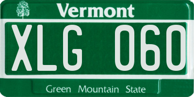 VT license plate XLG060