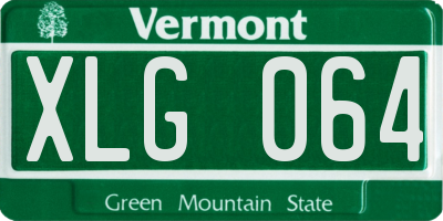 VT license plate XLG064