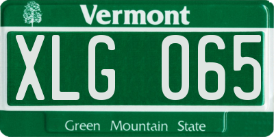 VT license plate XLG065