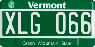 VT license plate XLG066