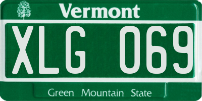 VT license plate XLG069