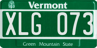 VT license plate XLG073
