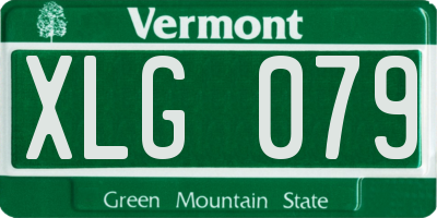 VT license plate XLG079