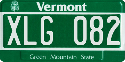 VT license plate XLG082