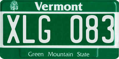 VT license plate XLG083