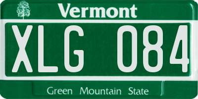 VT license plate XLG084