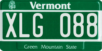 VT license plate XLG088
