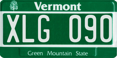 VT license plate XLG090