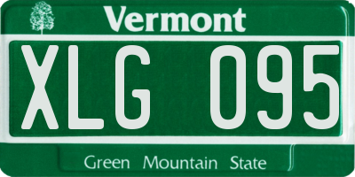 VT license plate XLG095