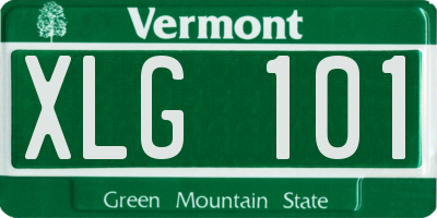 VT license plate XLG101