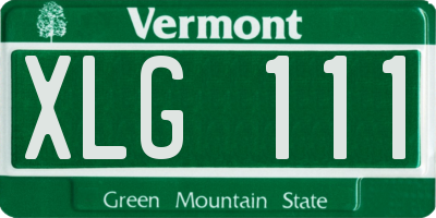 VT license plate XLG111