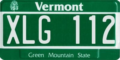 VT license plate XLG112