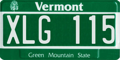 VT license plate XLG115