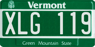 VT license plate XLG119