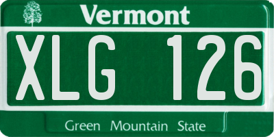 VT license plate XLG126