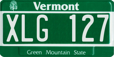 VT license plate XLG127