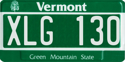 VT license plate XLG130