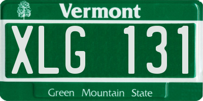 VT license plate XLG131