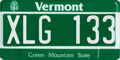 VT license plate XLG133