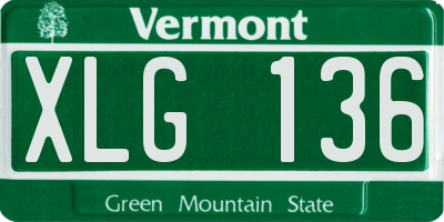 VT license plate XLG136