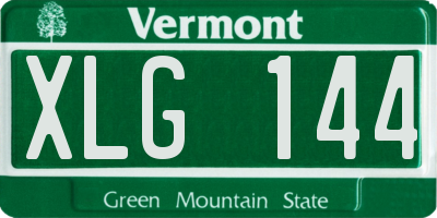 VT license plate XLG144