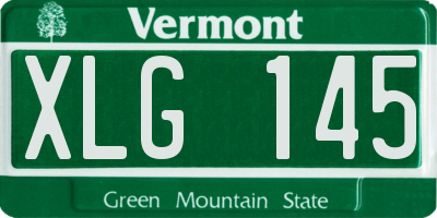 VT license plate XLG145