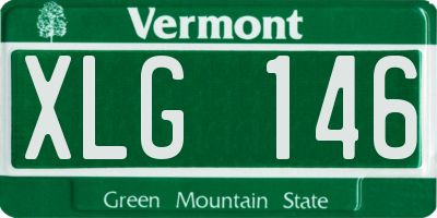 VT license plate XLG146