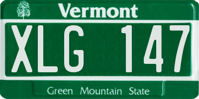 VT license plate XLG147