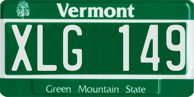 VT license plate XLG149