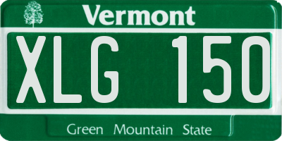 VT license plate XLG150