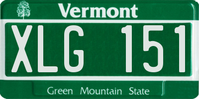 VT license plate XLG151