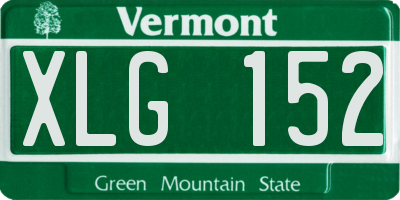 VT license plate XLG152