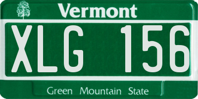 VT license plate XLG156