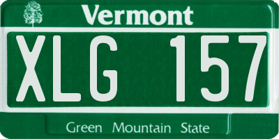 VT license plate XLG157