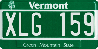 VT license plate XLG159