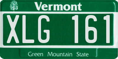 VT license plate XLG161