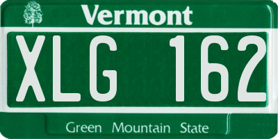 VT license plate XLG162
