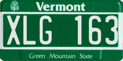 VT license plate XLG163