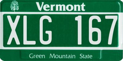 VT license plate XLG167