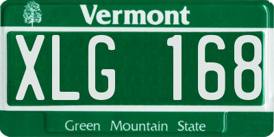 VT license plate XLG168
