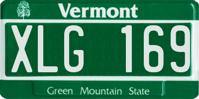 VT license plate XLG169