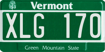 VT license plate XLG170