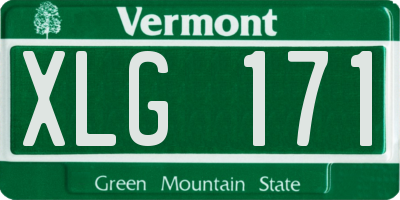VT license plate XLG171