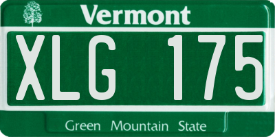 VT license plate XLG175