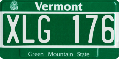 VT license plate XLG176